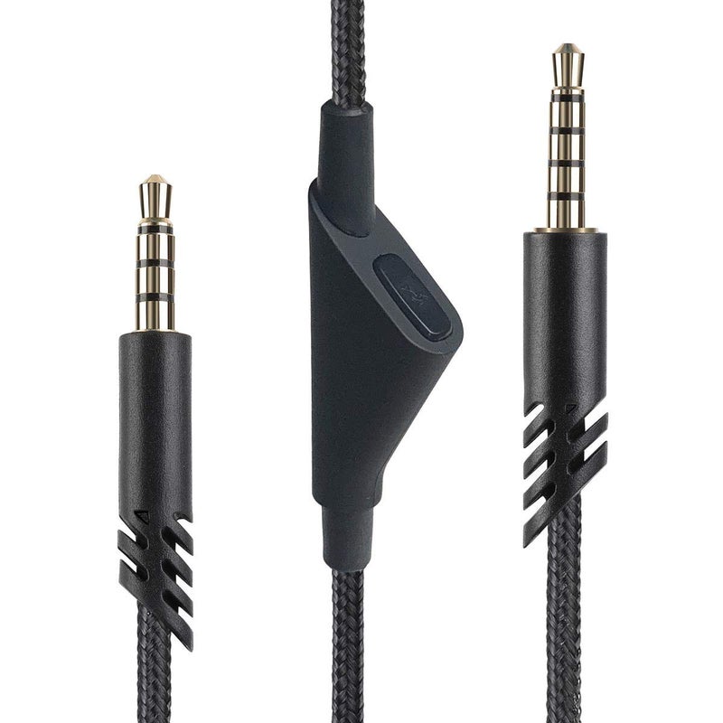 MJKOR Replacement for Astro A40TR Inline Mute Cable Cord,Mute Function Audio Gaming Wire Compatible with Astro A40 TR Headsets (2 Meter, Mute Function) - Image 1